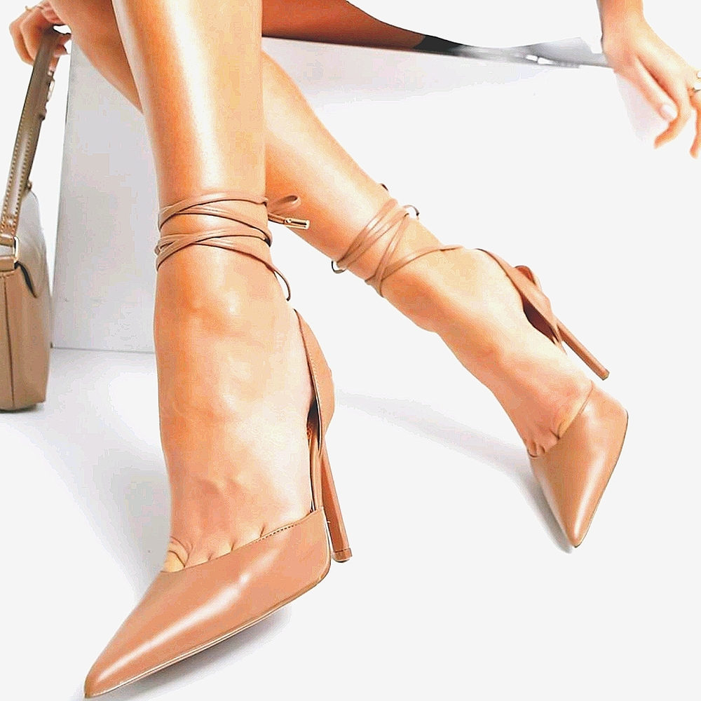 New tan slingback heels